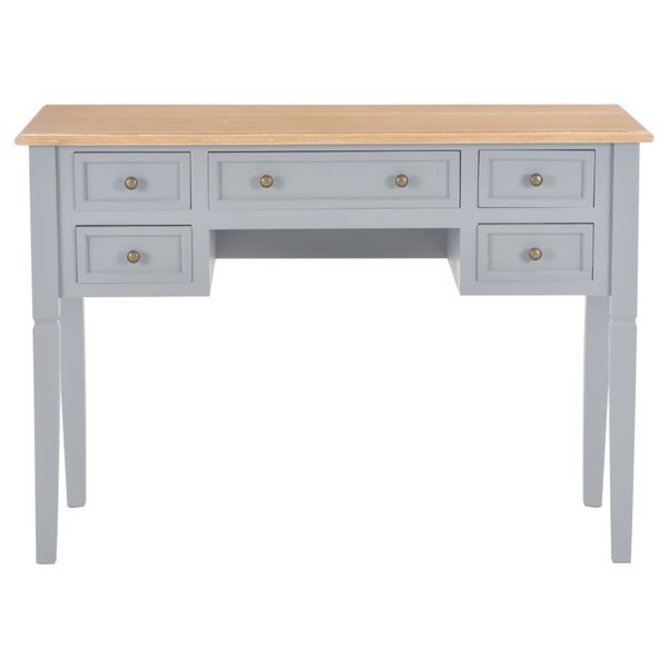 vidaXL Bureau Gris 109,5 x 45 x 77,5 cm Bois