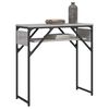 vidaXL Table console avec étagère sonoma gris 75x30x75 cm
