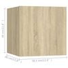 vidaXL Meubles TV muraux 8 pcs Ch&ecirc;ne sonoma 30,5x30x30 cm