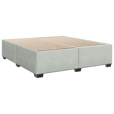 vidaXL Sommier à lattes de lit et matelas Gris clair 180x200cm Velours