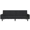 vidaXL Canap&eacute;-lit &agrave; 2 places Noir Velours