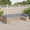 vidaXL Ensemble de canap&eacute; de jardin 10 pcs Beige et Gris clair