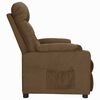 vidaXL Fauteuil inclinable Marron Tissu
