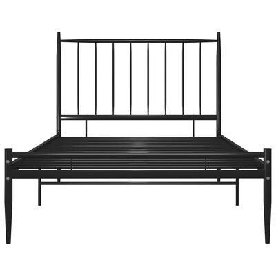 vidaXL Cadre de lit sans matelas noir métal 90x200 cm