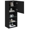 vidaXL Meuble TV avec lumi&egrave;res LED noir 40,5x30x102 cm