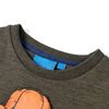Sweatshirt pour enfants kaki fonc&eacute; m&eacute;lang&eacute; 116