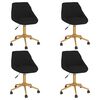 vidaXL Chaises pivotantes &agrave; manger lot de 4 noir velours