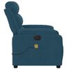 vidaXL Fauteuil inclinable de massage &eacute;lectrique bleu velours