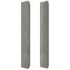 vidaXL T&ecirc;te de lit &agrave; LED Gris clair 183x16x118/128 cm Velours