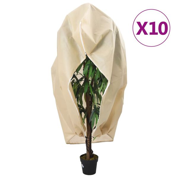 vidaXL Housses de protection pour plantes avec fermeture &eacute;clair 10 pcs