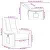 vidaXL Fauteuil inclinable &eacute;lectrique Rouge bordeaux Tissu