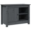 vidaXL Meuble TV Gris 70x36,5x52 cm Bois de pin massif