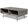 vidaXL Table basse 90x55,5x38,5 cm Bois solide de Paulownia Gris