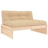 vidaXL Salon de jardin 2 pcs avec coussins bois massif