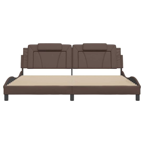 vidaXL Cadre de lit Viana sans matelas marron 200x200 cm similicuir