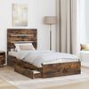 vidaXL Lit de Rangement Ch&ecirc;ne fum&eacute; 70 x 190 cm Bois d'ing&eacute;nierie