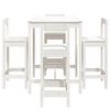 vidaXL Ensemble de bar de jardin 5 pcs blanc bois massif de pin