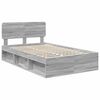 vidaXL Cadre de lit Gris Sonoma 120 x 200 cm Pin massif