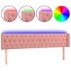 vidaXL T&ecirc;te de lit &agrave; LED Rose 183x16x78/88 cm Velours