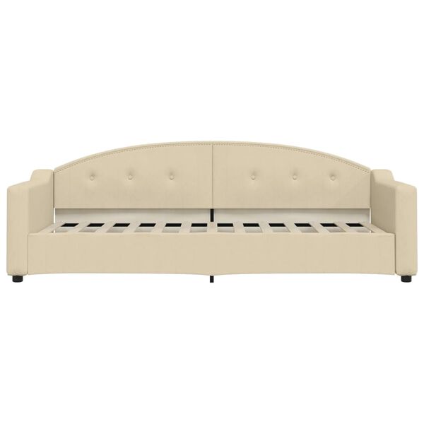 vidaXL Lit de repos sans matelas cr&egrave;me 80x200 cm tissu
