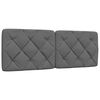 vidaXL Lit avec matelas gris fonc&eacute; 140x190 cm tissu