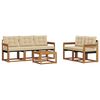 vidaXL Ensemble de canap&eacute;s d'ext&eacute;rieur 6 pcs Naturel et Beige