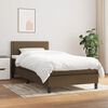 vidaXL Sommier &agrave; lattes de lit avec matelas Marron fonc&eacute; 80x200 cm
