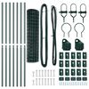 vidaXL Cl&ocirc;ture avec poteau Vert 1,2 x 10 m Acier et PVC