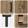 vidaXL Haut Armoire Montage mural Ch&ecirc;ne artisanal 69,5 x 34 x 180 cm