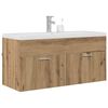 vidaXL Armoire de salle de bain Ch&ecirc;ne artisanal 100 x 38,5 x 46 cm