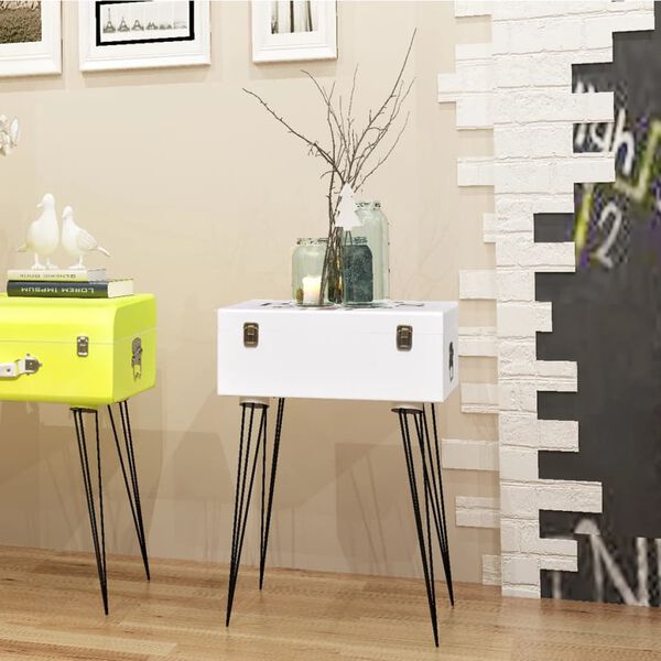 vidaXL Tables de chevet 2 pcs 40x30x57 cm Blanc