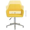 vidaXL Chaises pivotantes &agrave; manger lot de 2 jaune tissu