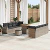 vidaXL Ensemble de canap&eacute; de jardin 11 pcs Gris Poly rotin