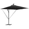vidaXL Parasol banane &agrave; m&acirc;t d&eacute;port&eacute; Noir 249 x 249 x 250 cm
