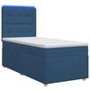 vidaXL Lit boxspring avec matelas Bleu 80 x 200 cm Tissu