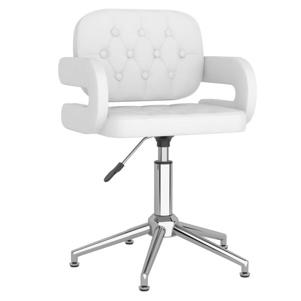 vidaXL Chaises pivotantes &agrave; manger lot de 6 blanc similicuir