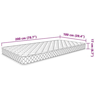 vidaXL Matelas en mousse à mémoire de forme blanc 100x200x17 cm