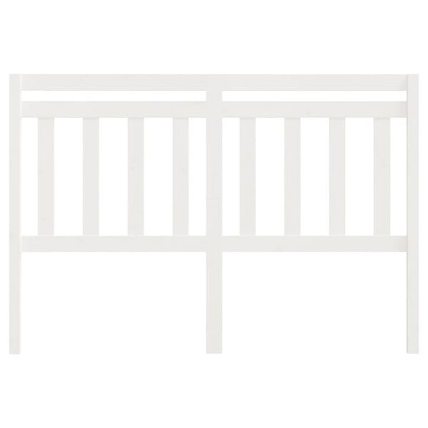 vidaXL T&ecirc;te de lit Blanc 156x4x100 cm Bois massif de pin