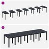 vidaXL Ensemble de salle &agrave; manger pour jardin 13 pcs Anthracite
