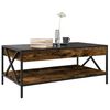 vidaXL Table basse avec LED Infinity ch&ecirc;ne fum&eacute; 90x50x38 cm