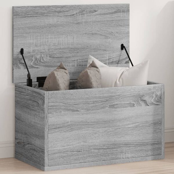 vidaXL Bo&icirc;te de rangement sonoma gris 60x35x35 cm bois d'ing&eacute;nierie