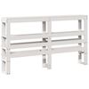 vidaXL T&ecirc;te de lit avec &eacute;tag&egrave;res blanc 150 cm bois massif de pin