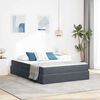 vidaXL Lit avec rangement et matelas Gris fonc&eacute; 140 x 200 cm Velours