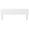 vidaXL T&ecirc;tes de lit 2 pcs Blanc 80x5x78/88 cm Similicuir