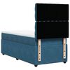 vidaXL Sommier &agrave; lattes de lit avec matelas bleu 90x190 cm velours