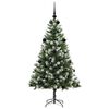vidaXL Sapin de No&euml;l artificiel &agrave; charni&egrave;re avec neige en flocons