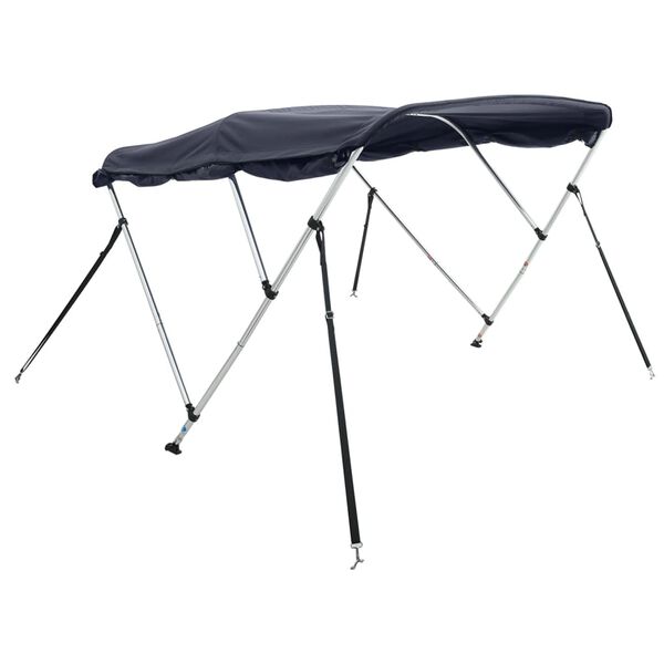 vidaXL Toit bimini &agrave; 3 arceaux parois lat&eacute;rales 183x(170-182)x137 cm