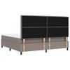 vidaXL Lit &agrave; ressorts avec matelas Taupe 200 x 200 cm tissu