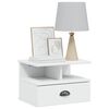 vidaXL Cabinet de chevet Hill Blanc 40 x 31 x 27 cm Pin massif