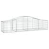 vidaXL Panier de gabions arqu&eacute; 200x50x40/60 cm Fer galvanis&eacute;